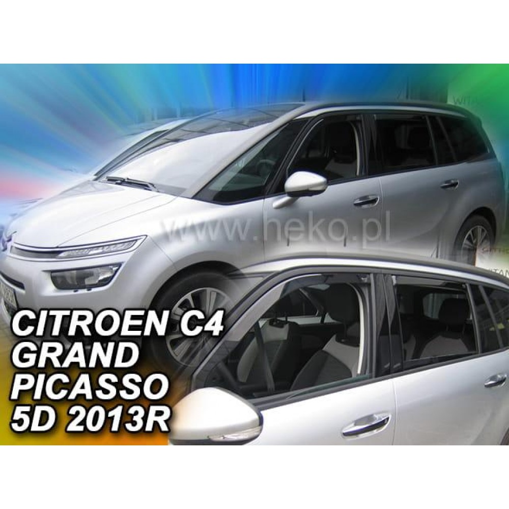 Дефлектори вікон (вітровики) Citroen C4 Grand Picasso 2013+ Heko