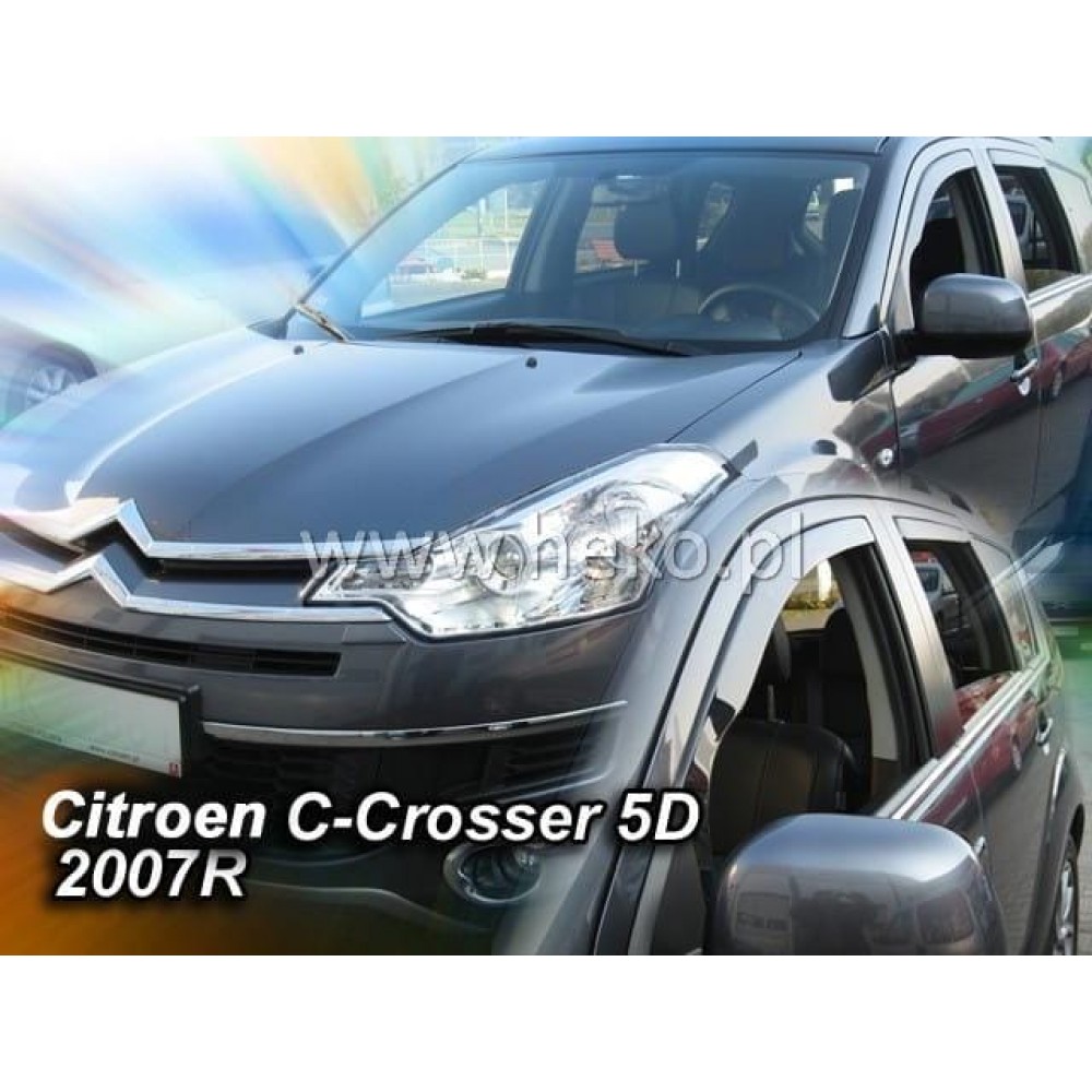 Дефлектори вікон (вітровики) Citroen C-Crosser 5D 2007/ Peugeot 4007 2007+ Heko