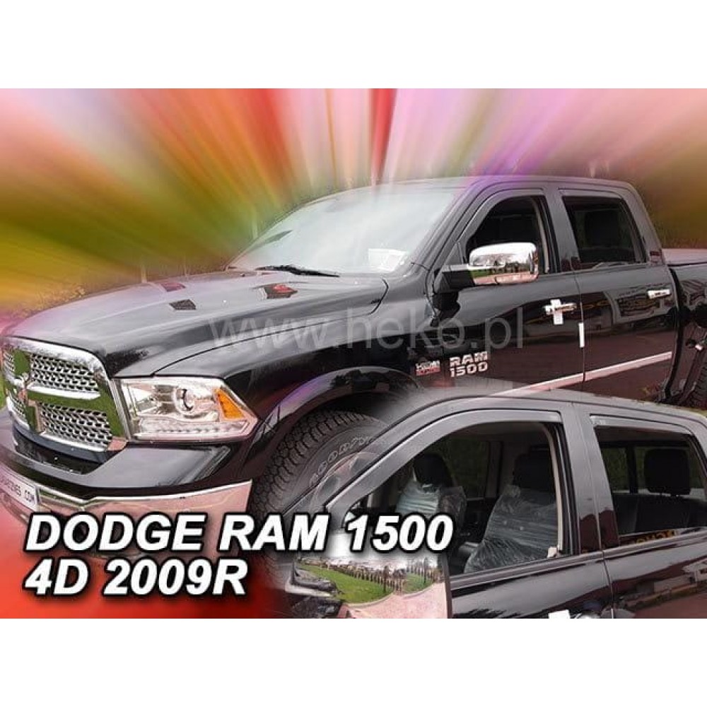 Дефлектори вікон (вітровики) Dodge Ram 1500 2009+ Heko