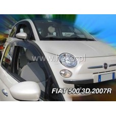 Дефлектори вікон (вітровики) Fiat 500 3D 2007+ Heko