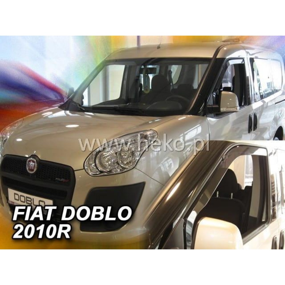 Дефлектори вікон (вітровики) Fiat Doblo/Combo D 2010+ 2D Heko