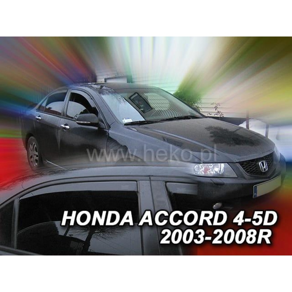 Дефлектори вікон (вітровики) Honda Accord VII 2002-2008 Sedan Heko
