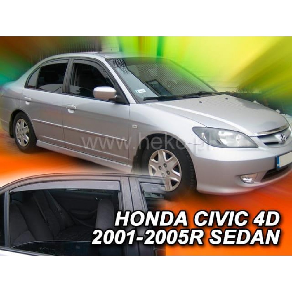 Дефлектори вікон (вітровики) Honda Civic VII 2000-2006 Sedan Heko