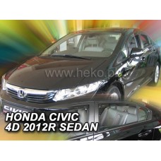 Дефлектори вікон (вітровики) Honda Civic IX 2012-2015 Sedan Heko