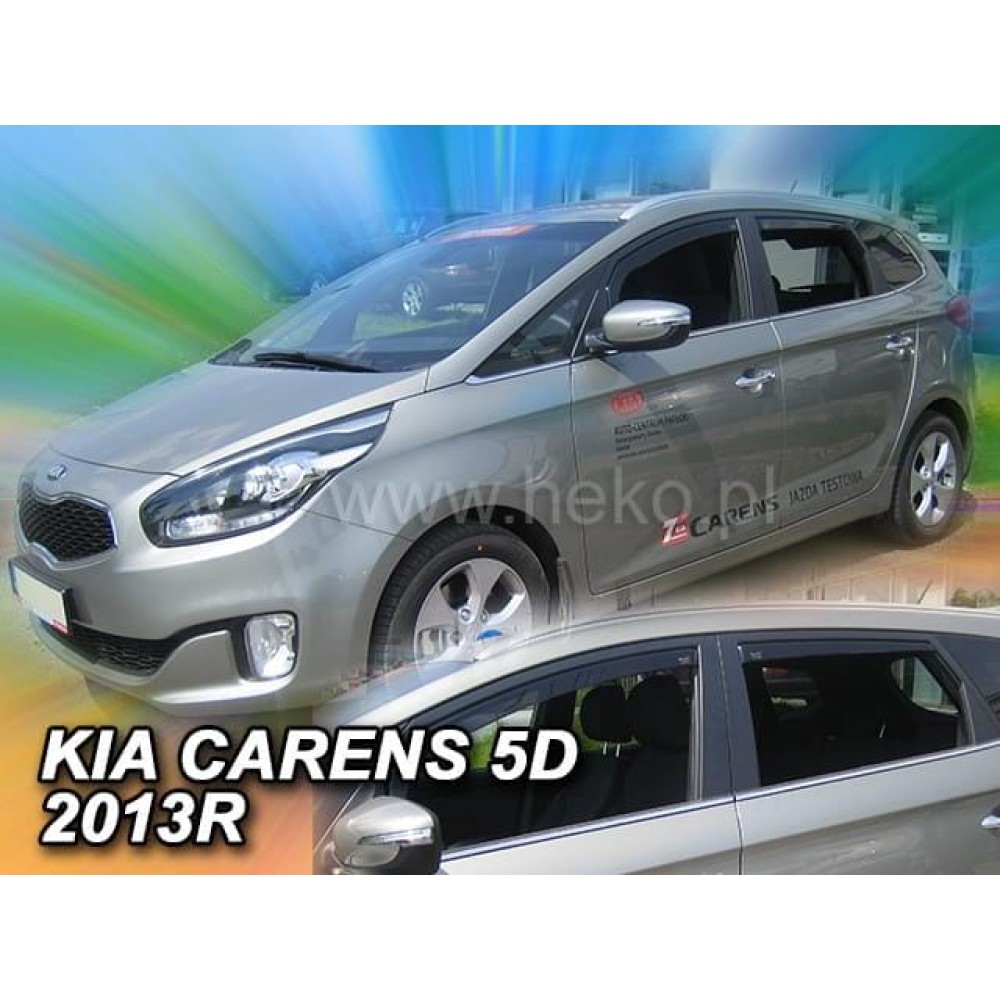 Дефлектори вікон (вітровики) Kia Carens 2013+ Heko