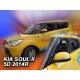 Дефлекторы окон (ветровики) Kia Soul 2014-2018 Heko