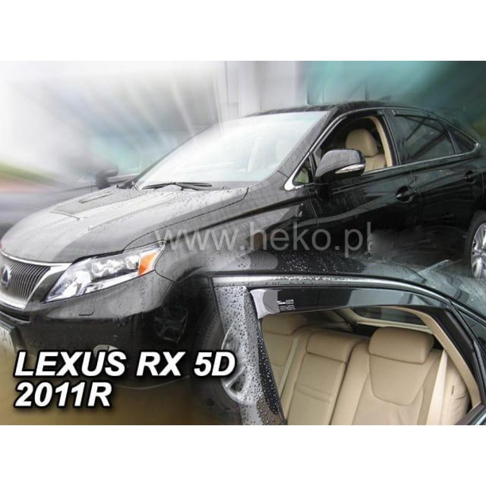 Дефлекторы окон (ветровики) Lexus RX III 300/350/400 2009-2015 Heko