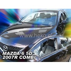 Дефлекторы окон (ветровики) Mazda 6 (II) 2007-2013 Combi Heko
