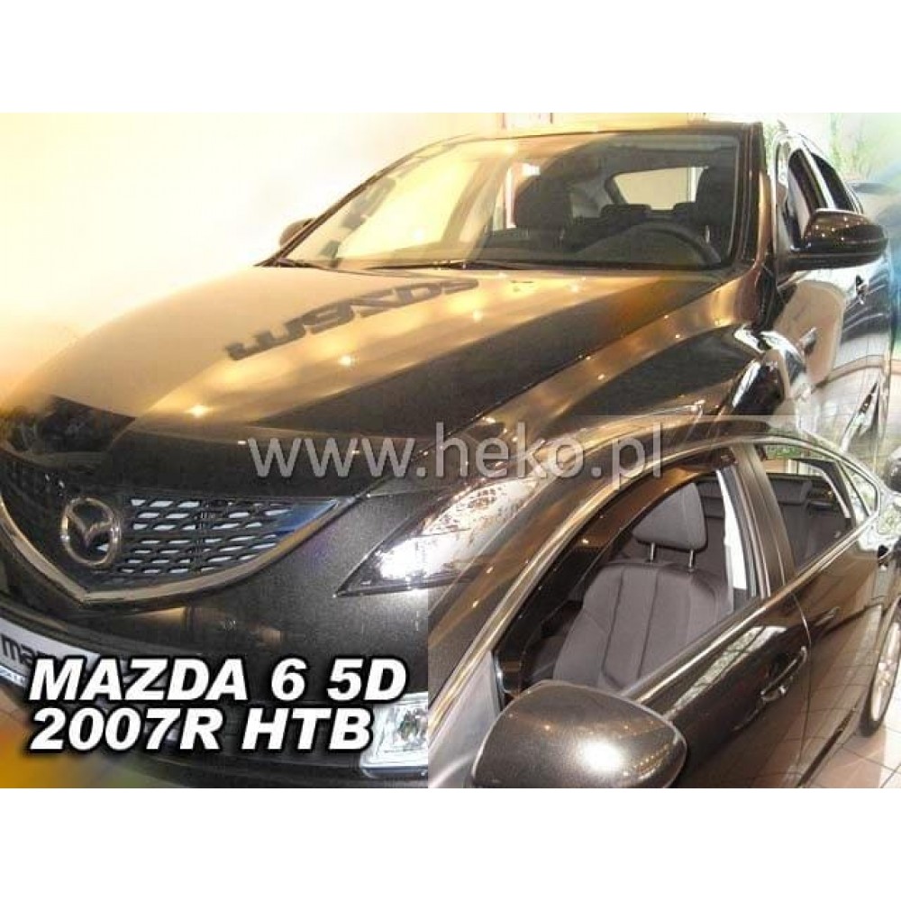 Дефлекторы окон (ветровики) Mazda 6 (II) 2007-2013 HB Heko