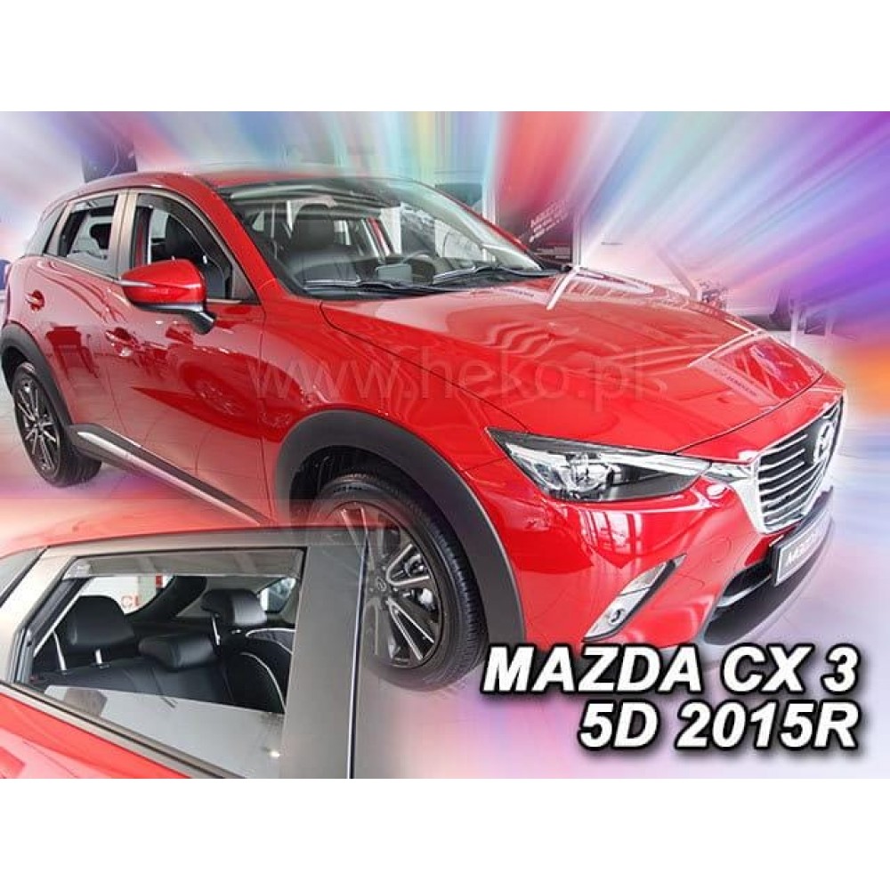 Дефлекторы окон (ветровики) Mazda CX-3 2015+ Heko