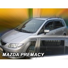 Дефлектори вікон (вітровики) Mazda Premacy 1999-2005 Heko