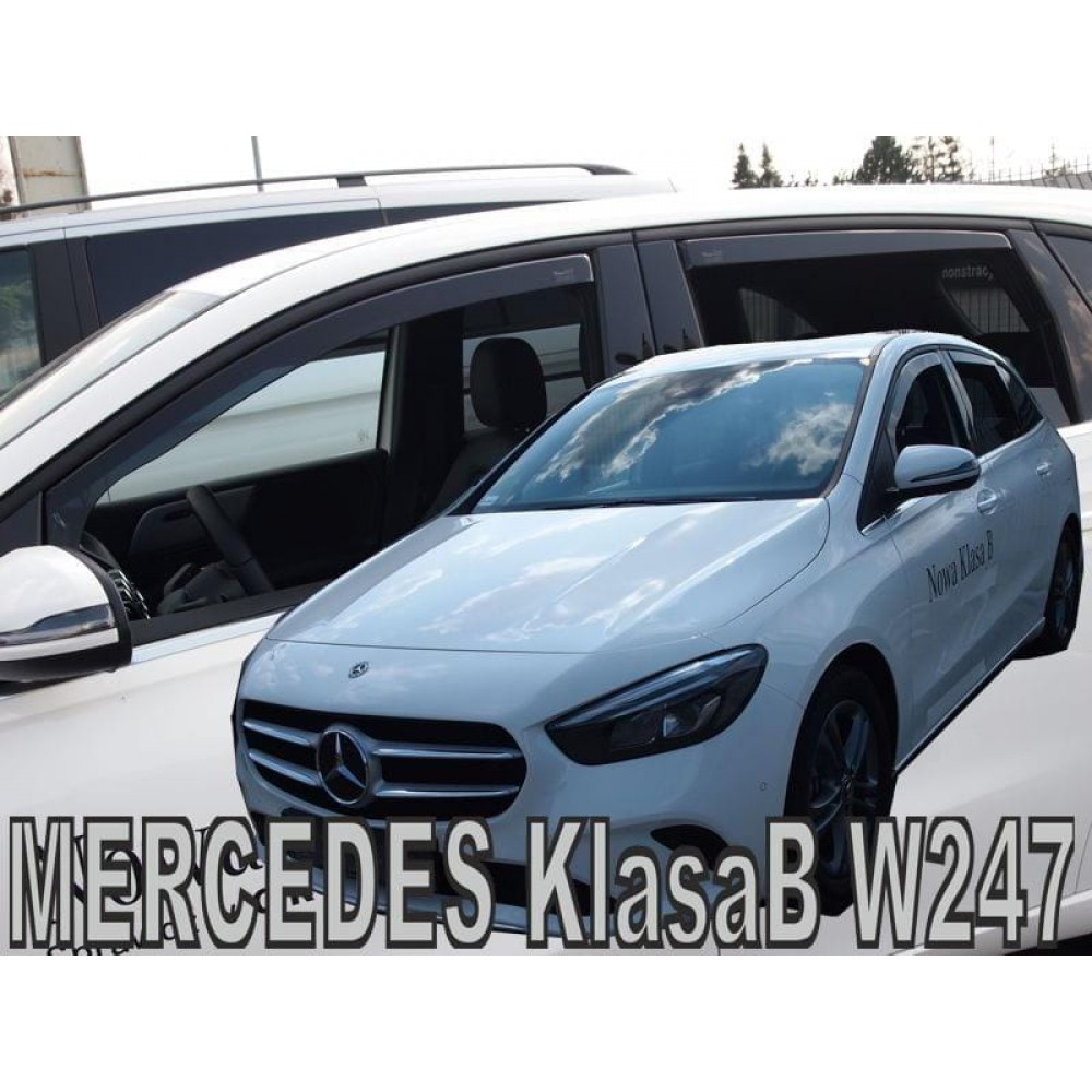 Дефлекторы окон (ветровики) Mercedes B-class W-247 2018+ (вставні, кт-4шт) Heko