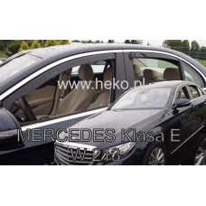 Дефлектори вікон (вітровики) Mercedes E-class W-213 2016+ 4D (вст, 2шт) Sedan/Сombi (Heko)