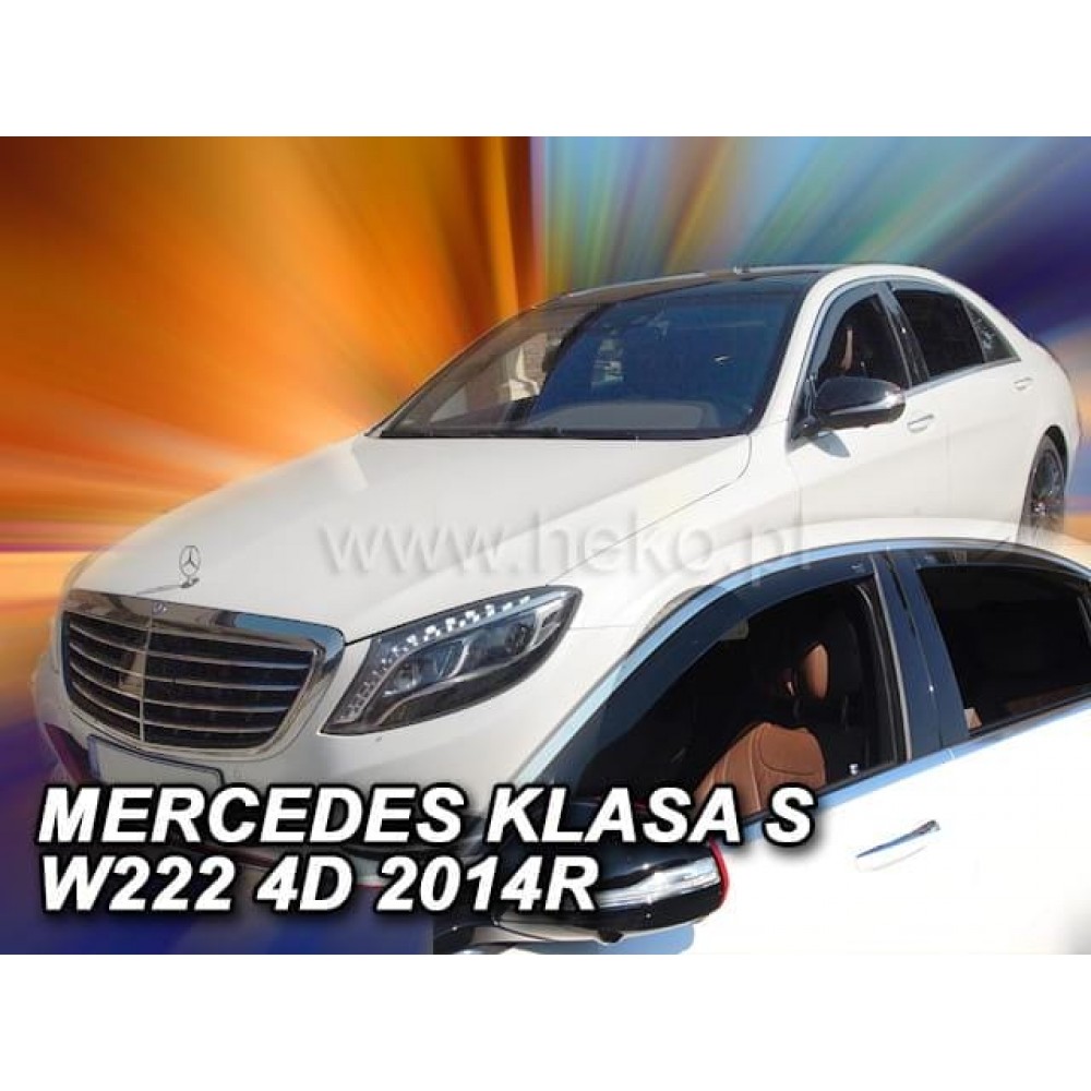 Дефлектори вікон (вітровики) Mercedes S-class W-222 2013+ Heko