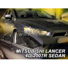 Дефлектори вікон (вітровики) Mitsubishi Lancer 10 2007+ (Heko) 4D (вставні, 2шт)