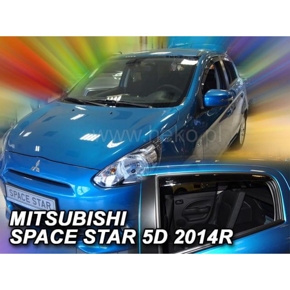 Дефлекторы окон (ветровики) Mitsubishi Space Star 2014+ Heko