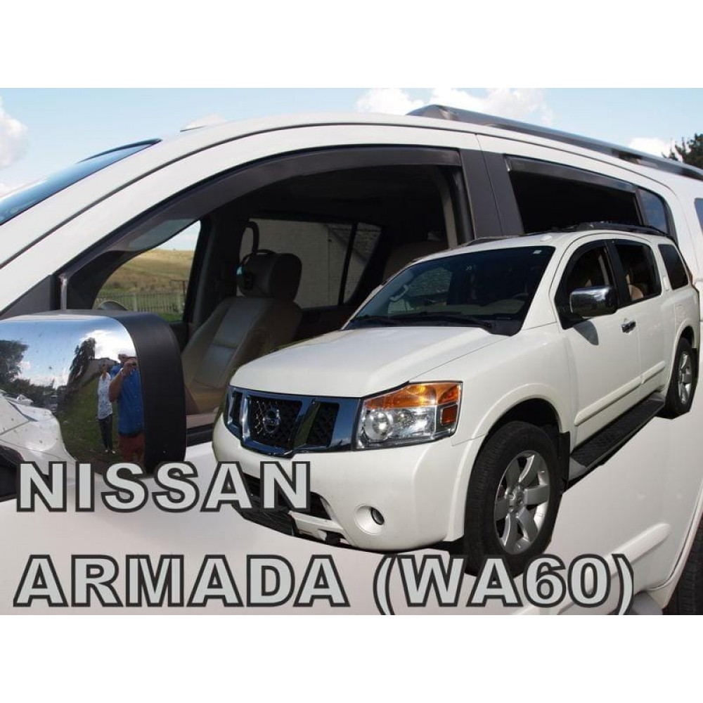 Дефлекторы окон (ветровики) Nissan Armada W A60 2004-2016 (вставні, кт - 4шт) Heko