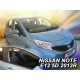 Дефлектори вікон (вітровики) Nissan Note 2013-> 5D (вставні, кт - 2шт) (Heko)