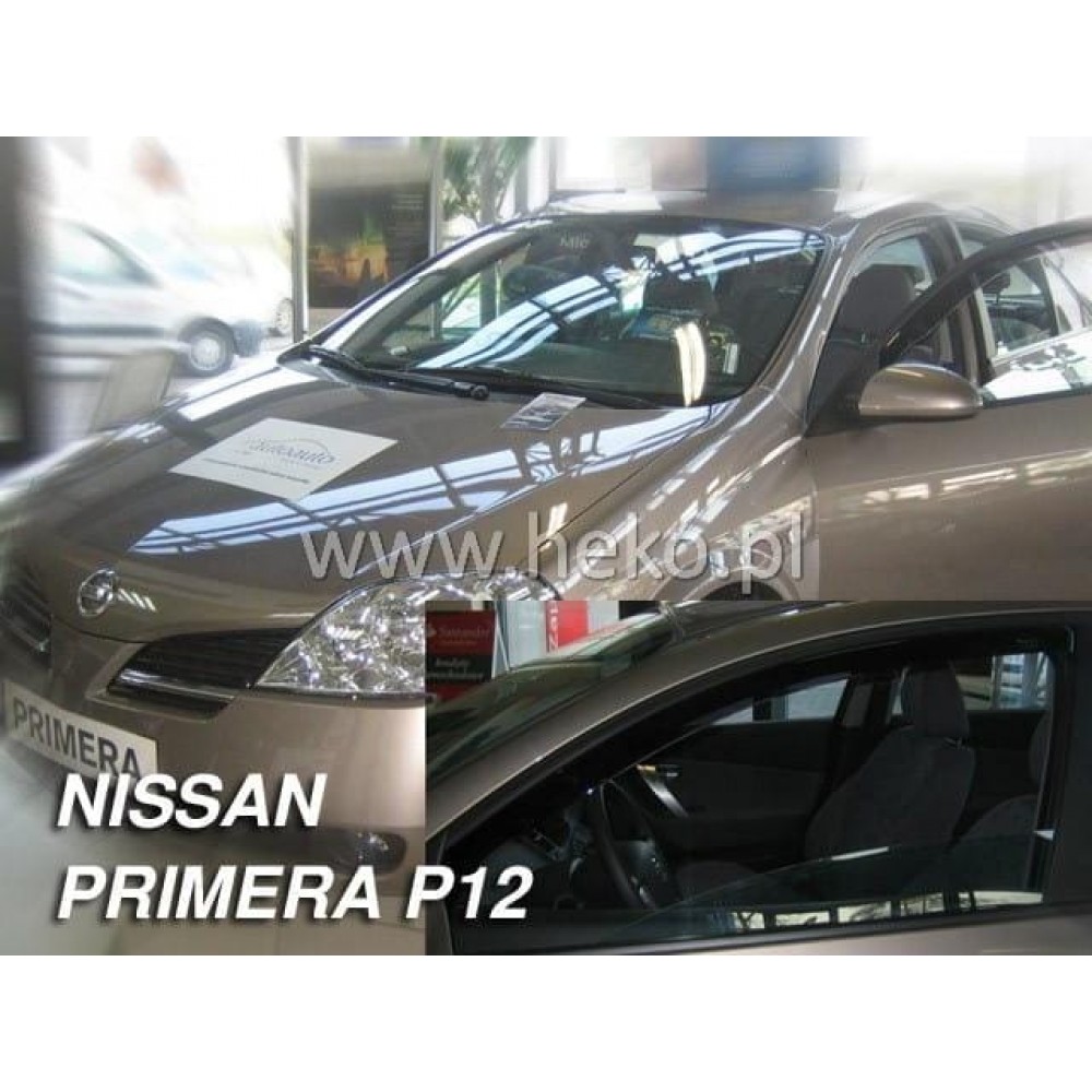 Дефлектори вікон (вітровики) Nissan Primera (P12) 2002-2007 4D Heko