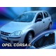 Дефлектори вікон (вітровики) Opel Corsa C 2000-2006 5D (вставні, кт - 2шт) (Heko)