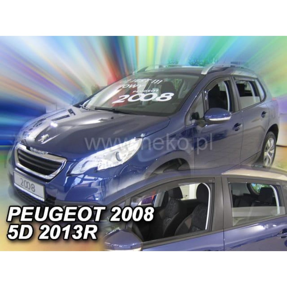 Дефлектори вікон (вітровики) Peugeot 2008 2013+ Heko