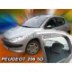Дефлектори вікон (вітровики) Peugeot 206 3D 1998+ Heko