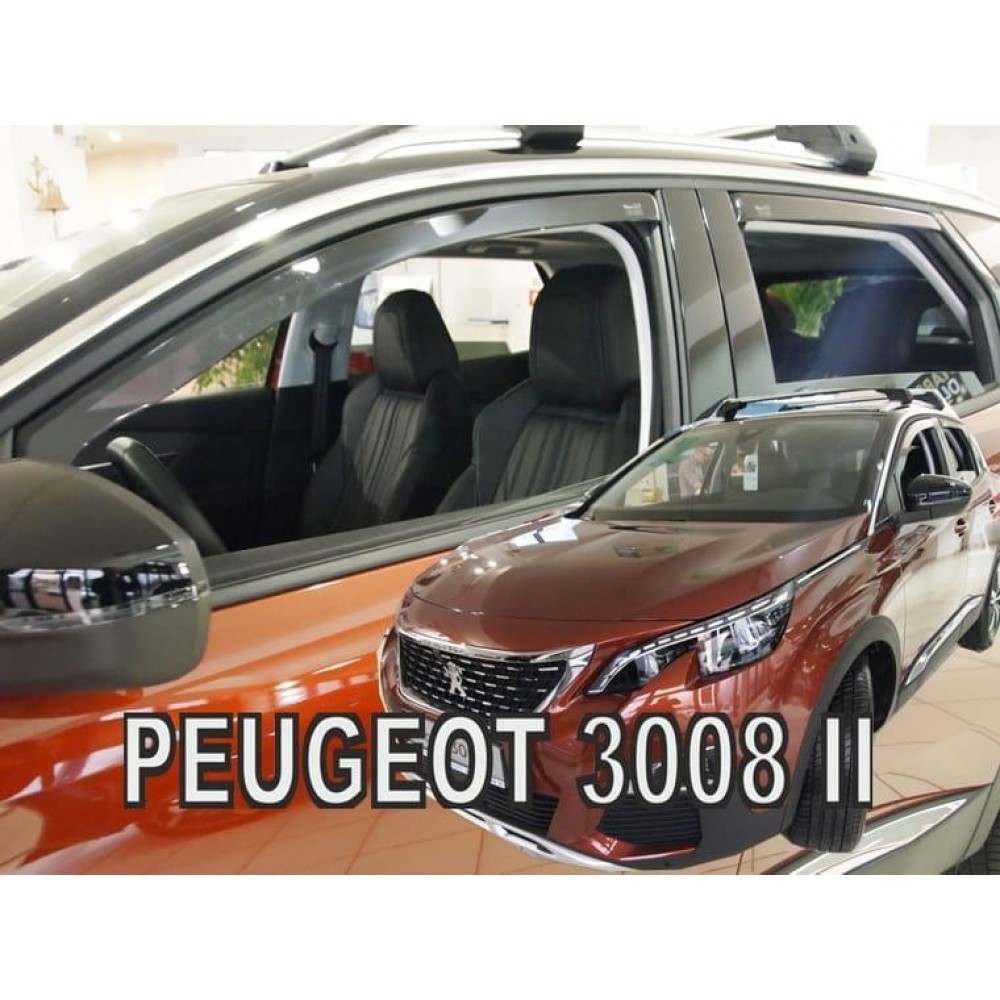 Дефлектори вікон (вітровики) Peugeot 3008 2017+ Heko