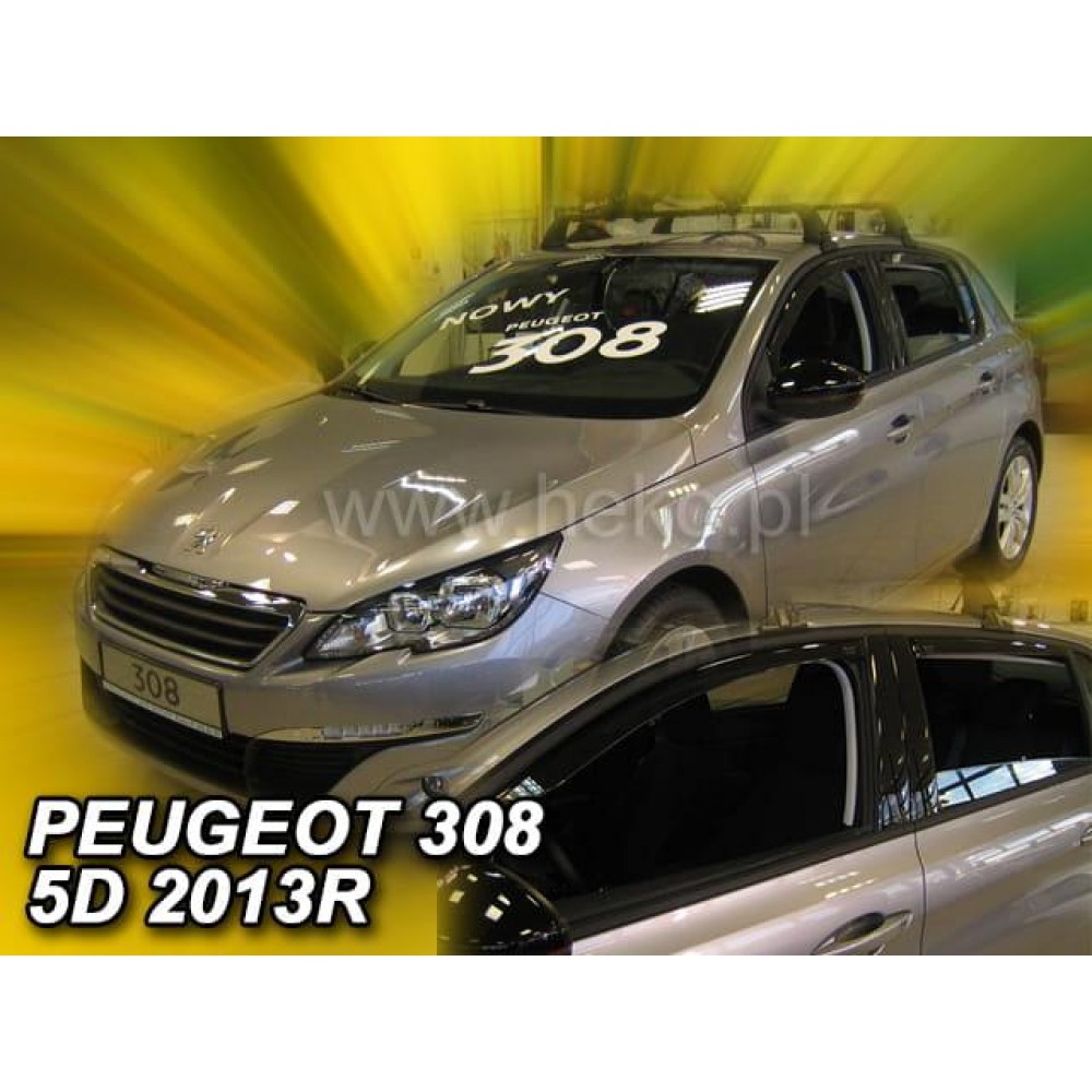 Дефлектори вікон (вітровики) Peugeot 308 II 2013-2021 HTB Heko