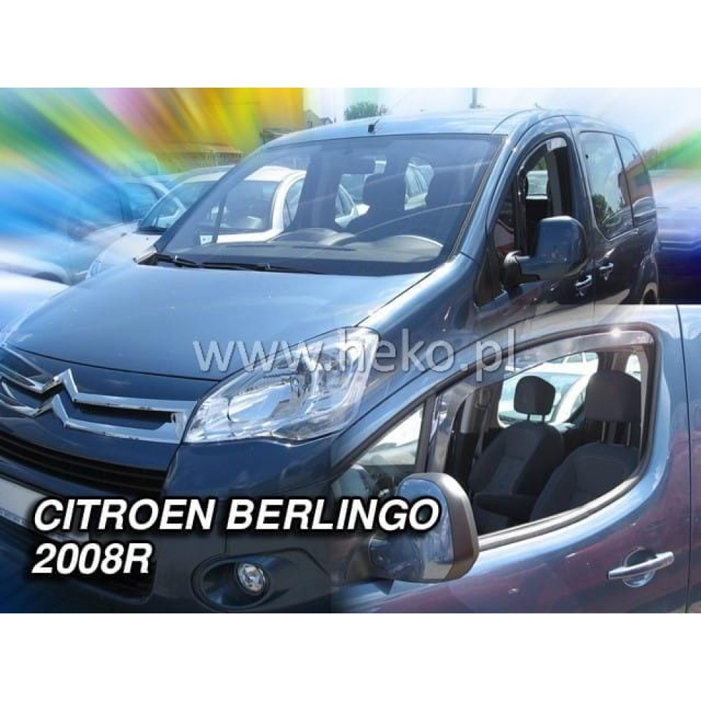 Дефлектори вікон (вітровики) Peugeot Partner I /Citroen Berlingo 2008-2018 Heko