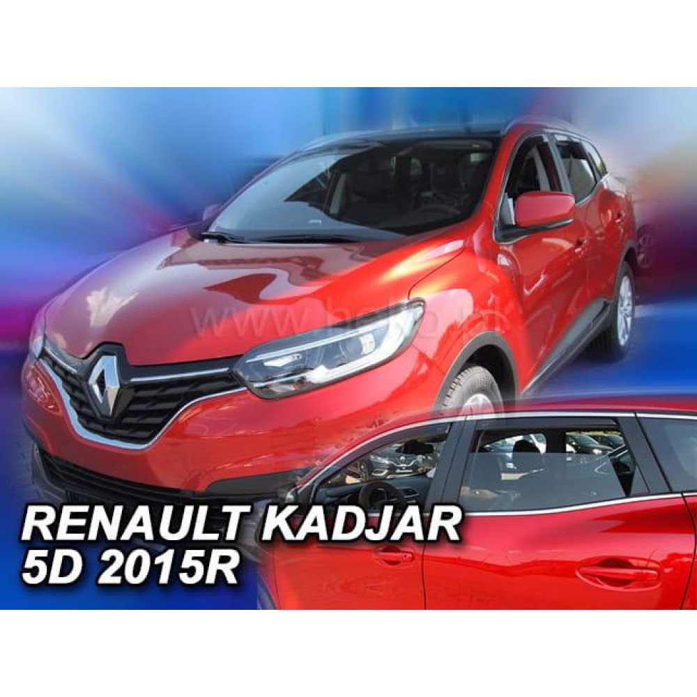 Дефлекторы окон (ветровики) Renault Kadjar 2015+ 5D (вставні, 4шт) Heko