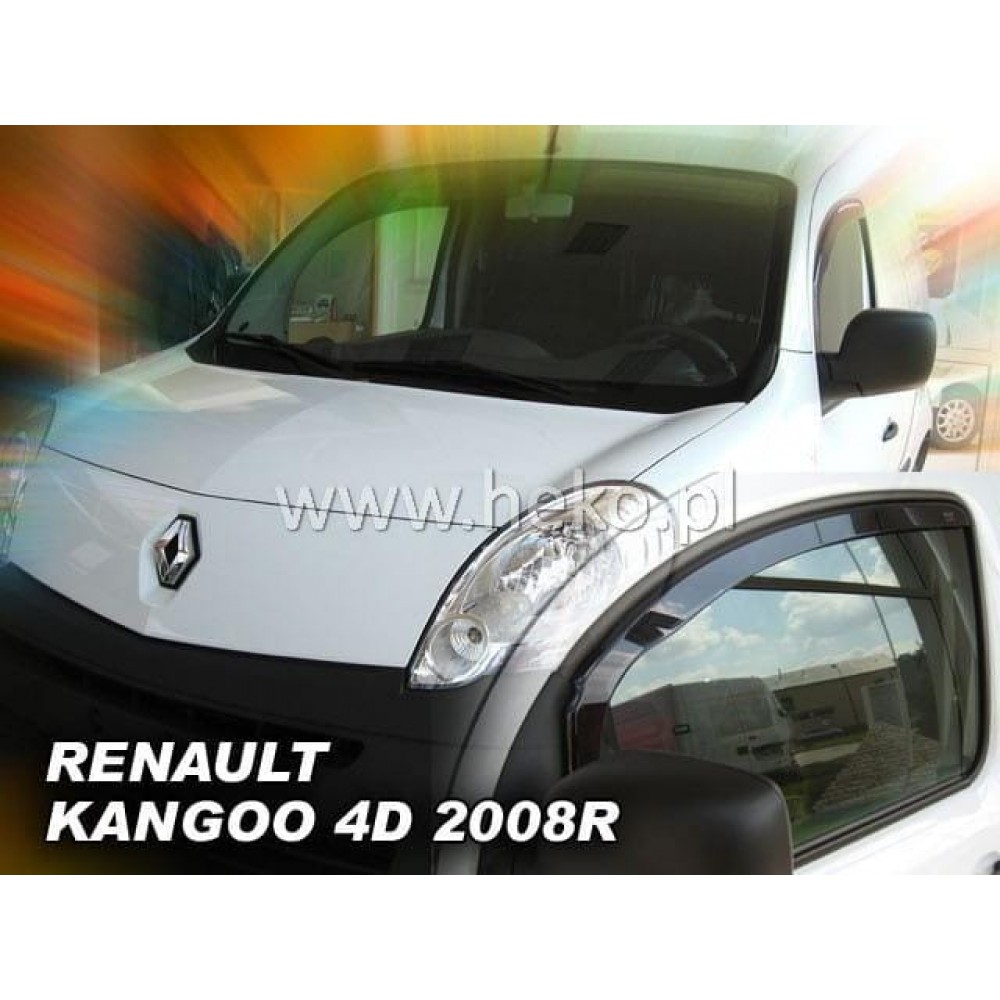 Дефлекторы окон (ветровики) Renault Kangoo II 2008-2021 (вставні, 2шт) Heko