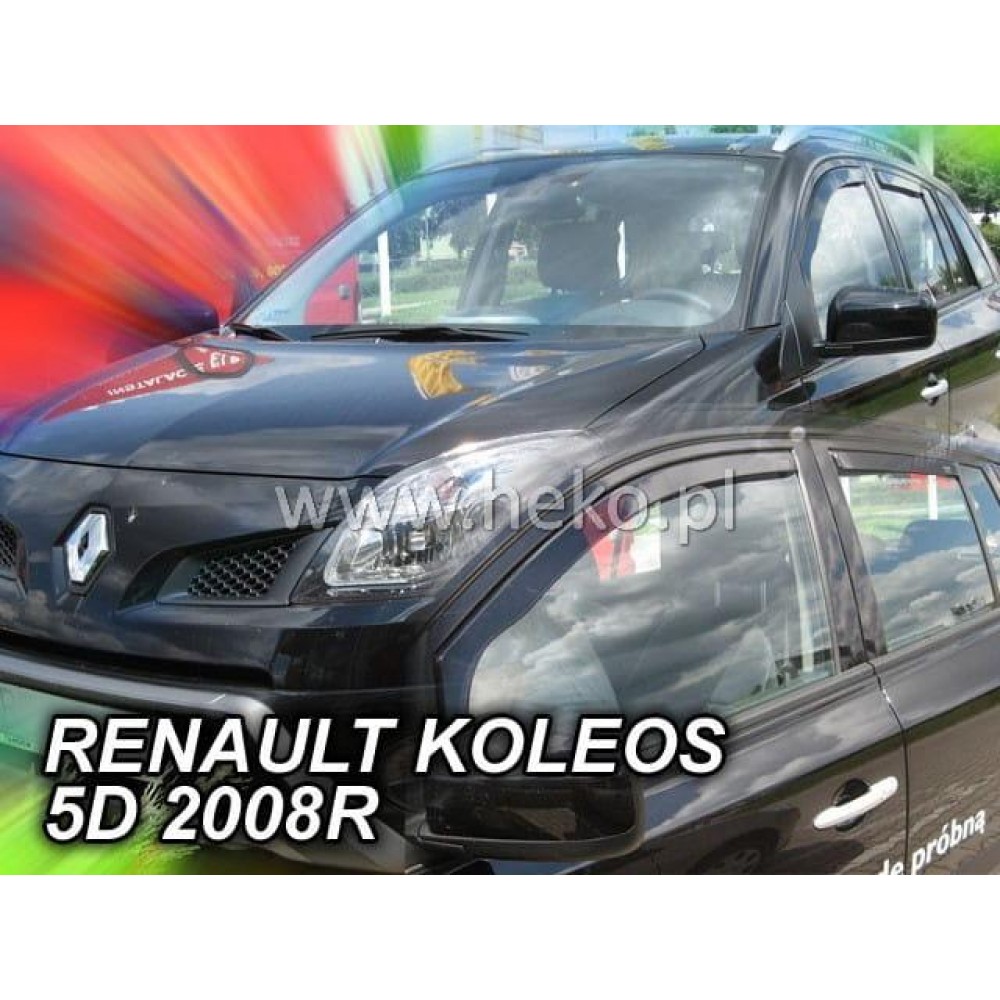 Дефлектори вікон (вітровики) Renault Koleos 2008-2016 Heko
