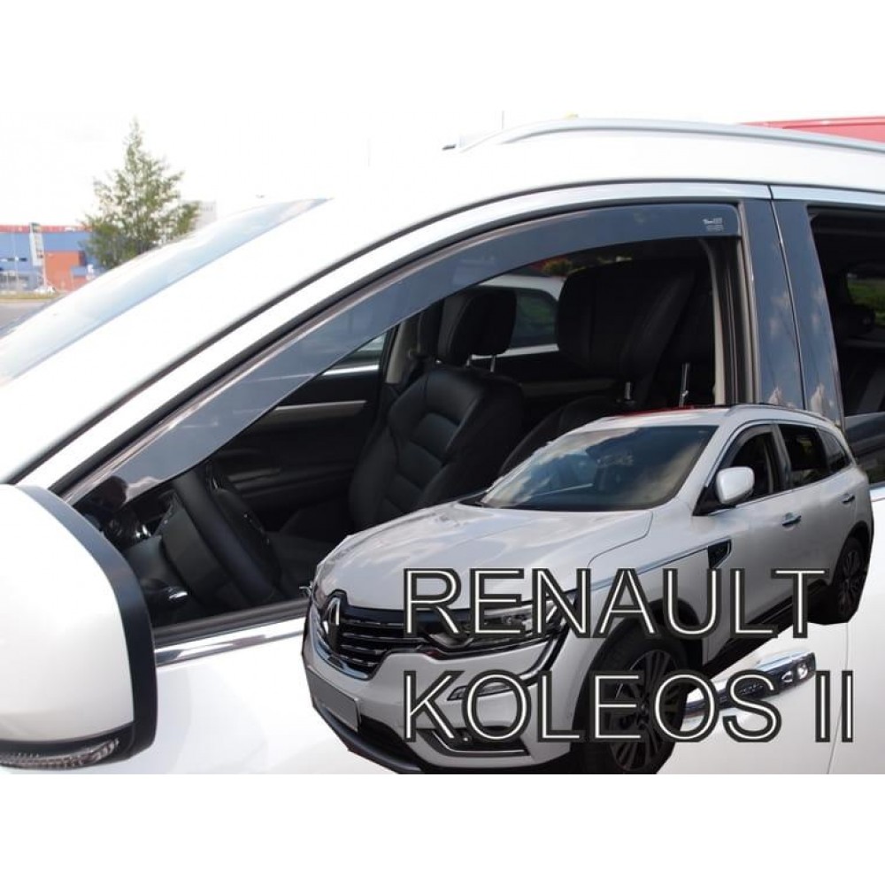 Дефлектори вікон (вітровики) Renault Koleos 2017 -> 5D (вставні, кт - 2шт) (Heko)