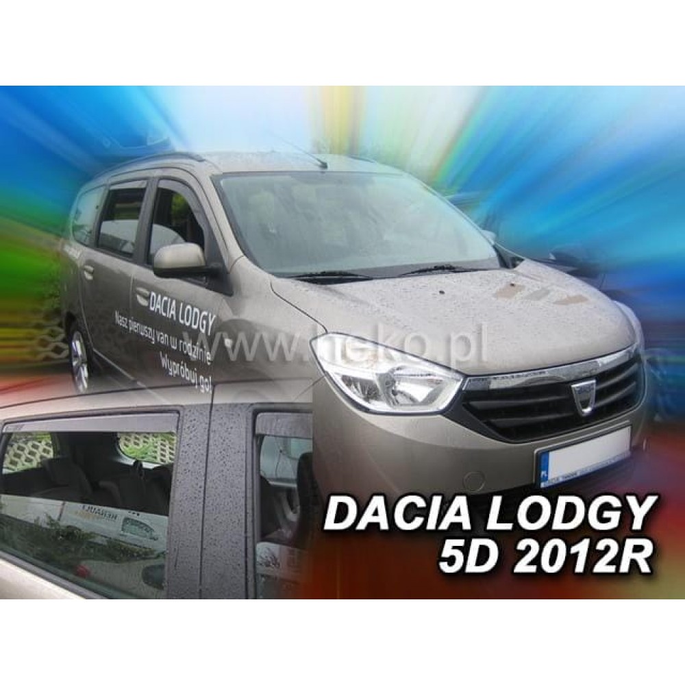Дефлектори вікон (вітровики) Renault Lodgy 2012+ Heko