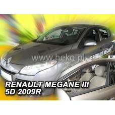 Дефлектори вікон (вітровики) Renault Megane III 2008 5D передні (Heko)