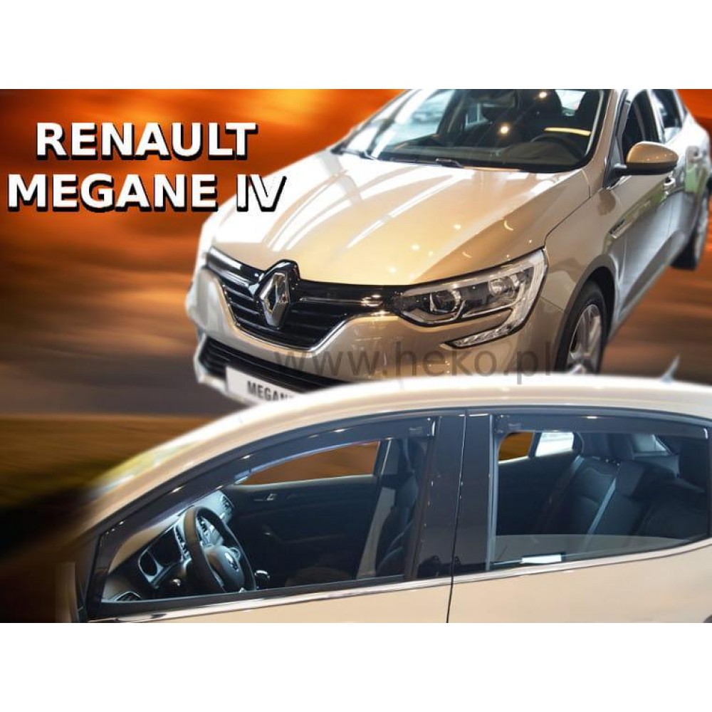 Дефлекторы окон (ветровики) Renault Megane IV 2016+ Sedan Heko