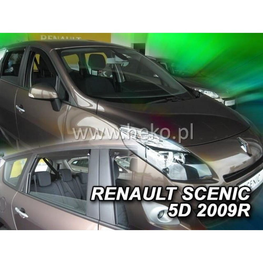 Дефлектори вікон (вітровики) Renault Scenic/ GRAND SCENIC III 2009-2016 Heko