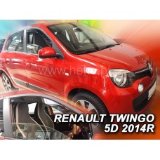 Дефлектори вікон (вітровики) Renault Twingo 2014 -> 5D (вставні, кт - 2шт) (Heko)
