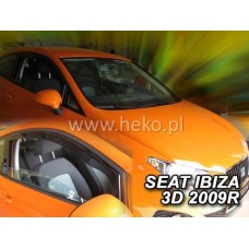 Дефлекторы окон (ветровики) Seat Ibiza 3D 2009+ Heko
