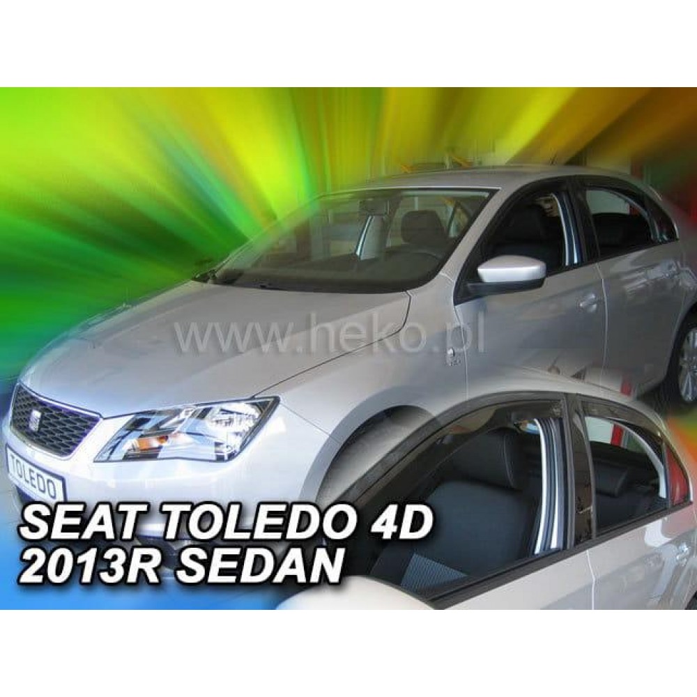 Дефлектори вікон (вітровики) Seat Toledo IV 2013+ Sedan Heko