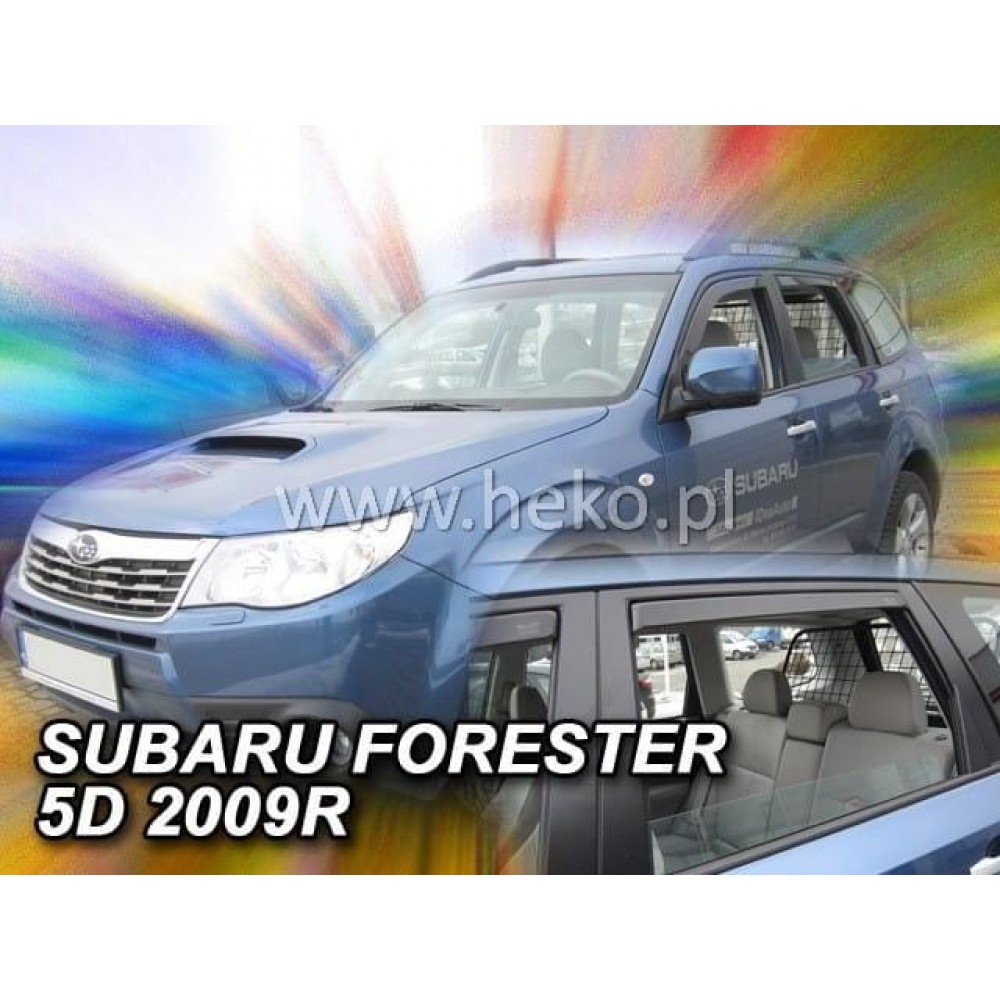 Дефлекторы окон (ветровики) Subaru Forester 2008-2013 Heko