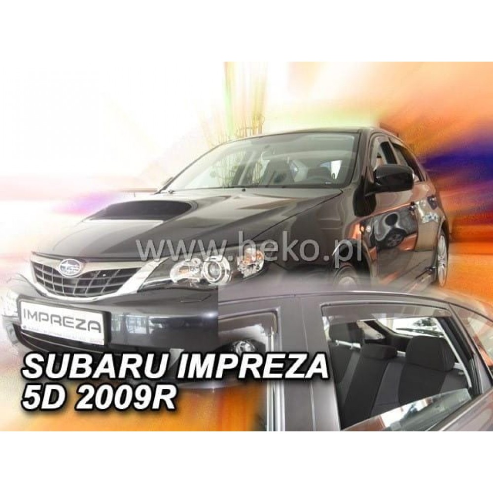Дефлектори вікон (вітровики) Subaru Impreza 2007+ Heko