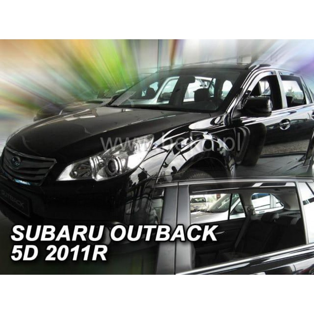 Дефлектори вікон (вітровики) Subaru Outback 2009-2014 Heko