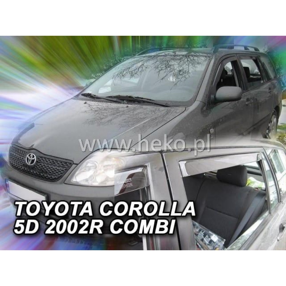 Дефлекторы окон (ветровики) Toyota Corolla 2001-2007 Combi Heko