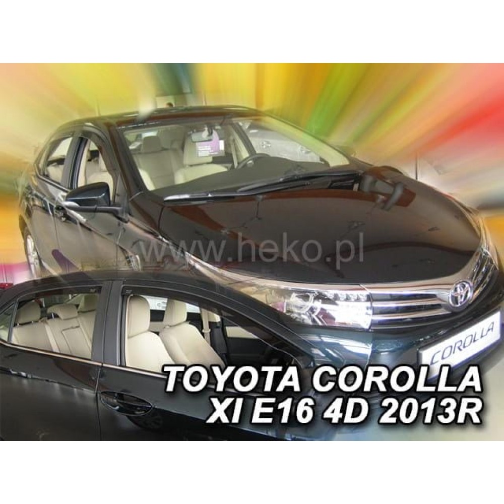 Дефлектори вікон (вітровики) Toyota Corolla 2013-2018 Sedan Heko