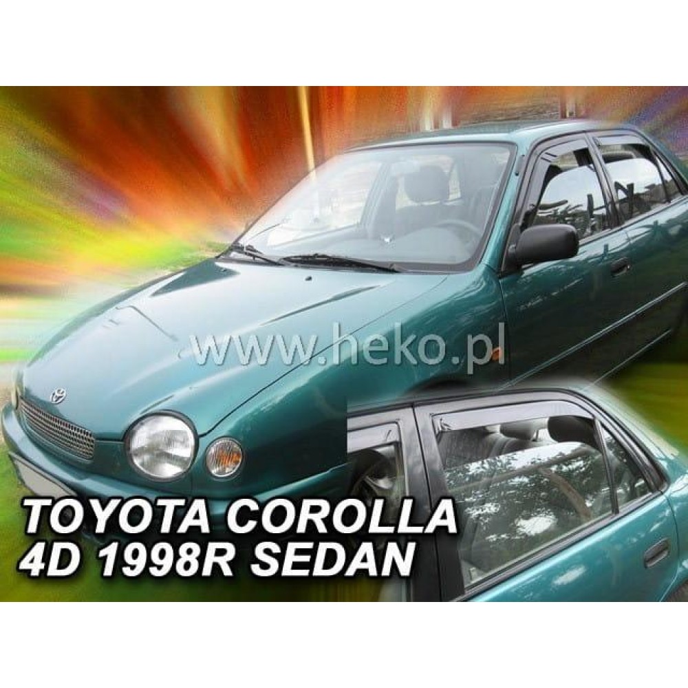 Дефлектори вікон (вітровики) Toyota Corolla E11 1997-2001 Sedan Heko