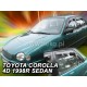 Дефлектори вікон (вітровики) Toyota Corolla E11 1997-2001 Sedan Heko