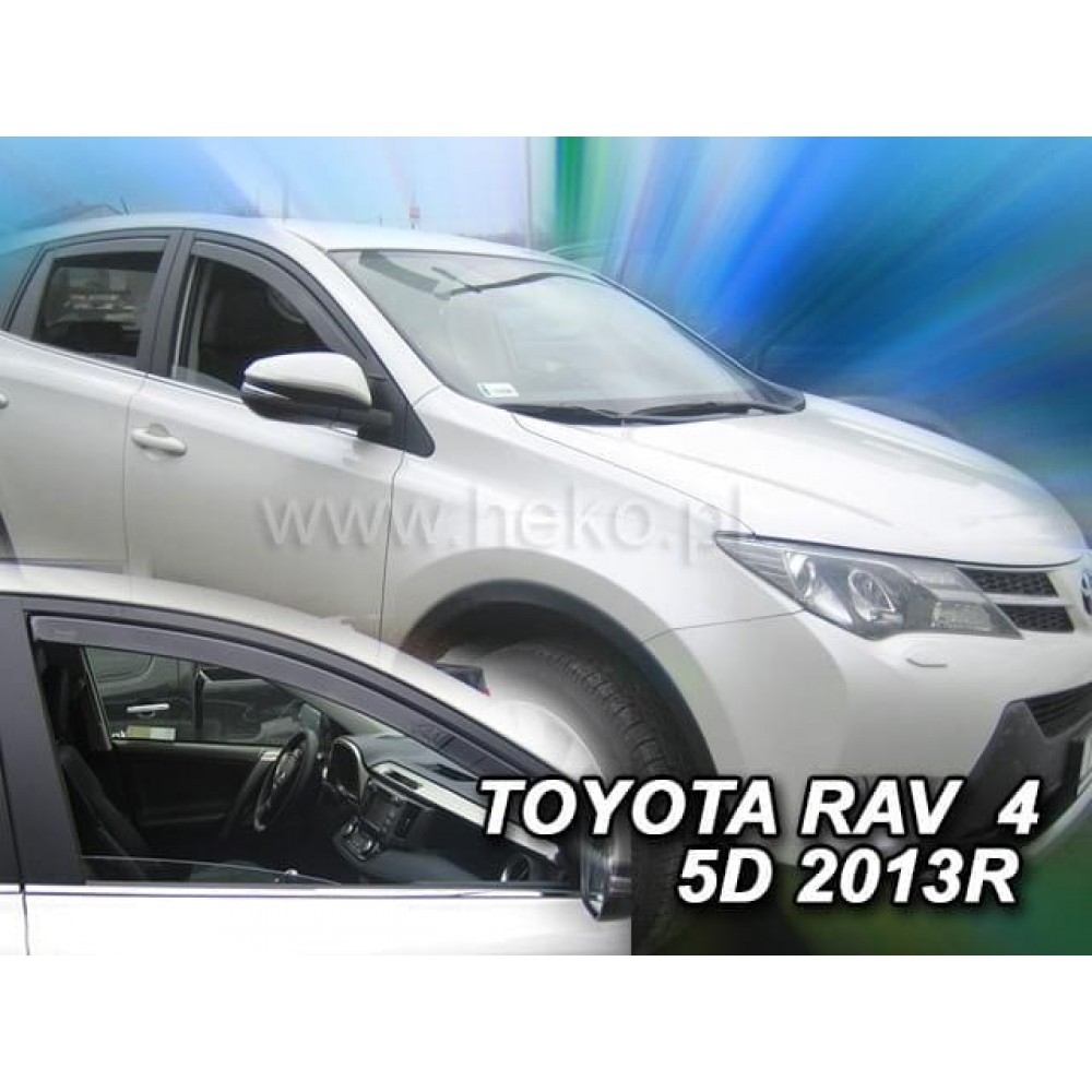 Дефлектори вікон (вітровики) Toyota RAV-4 2013-2019 5D (вставні, 2шт) (Heko)