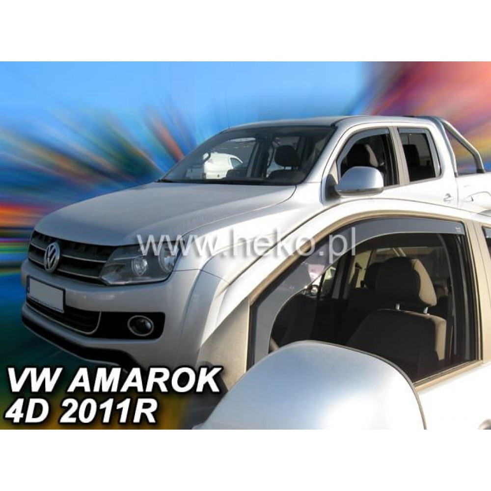 Дефлектори вікон (вітровики) Volkswagen Amarok 2009+ Heko