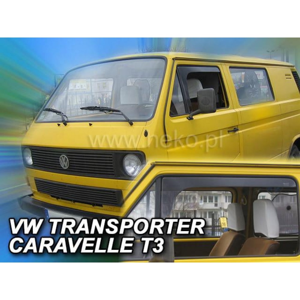 Дефлектори вікон (вітровики) Volkswagen Caravelle/Transporter 1979-1990/ T3 2D (вставні, кт - 2шт) (Heko)